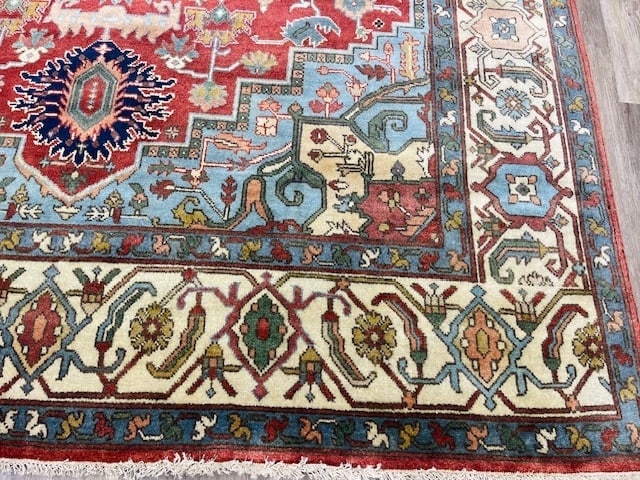 Colorful Persian Design Heriz Rug-5203 - 2