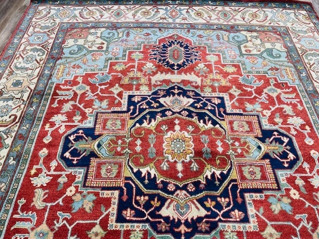 Colorful Persian Design Heriz Rug-5203 - 5