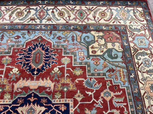 Colorful Persian Design Heriz Rug-5203 - 6