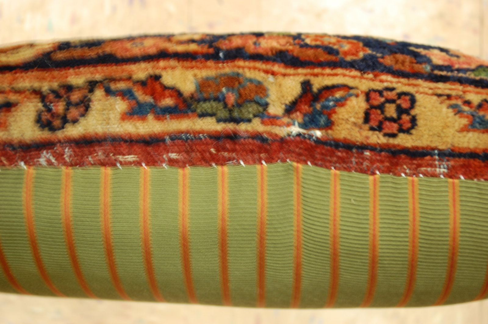 Hand-Made antique rug Pillow Cushion Rug 1'2" x 1' 8" - 2