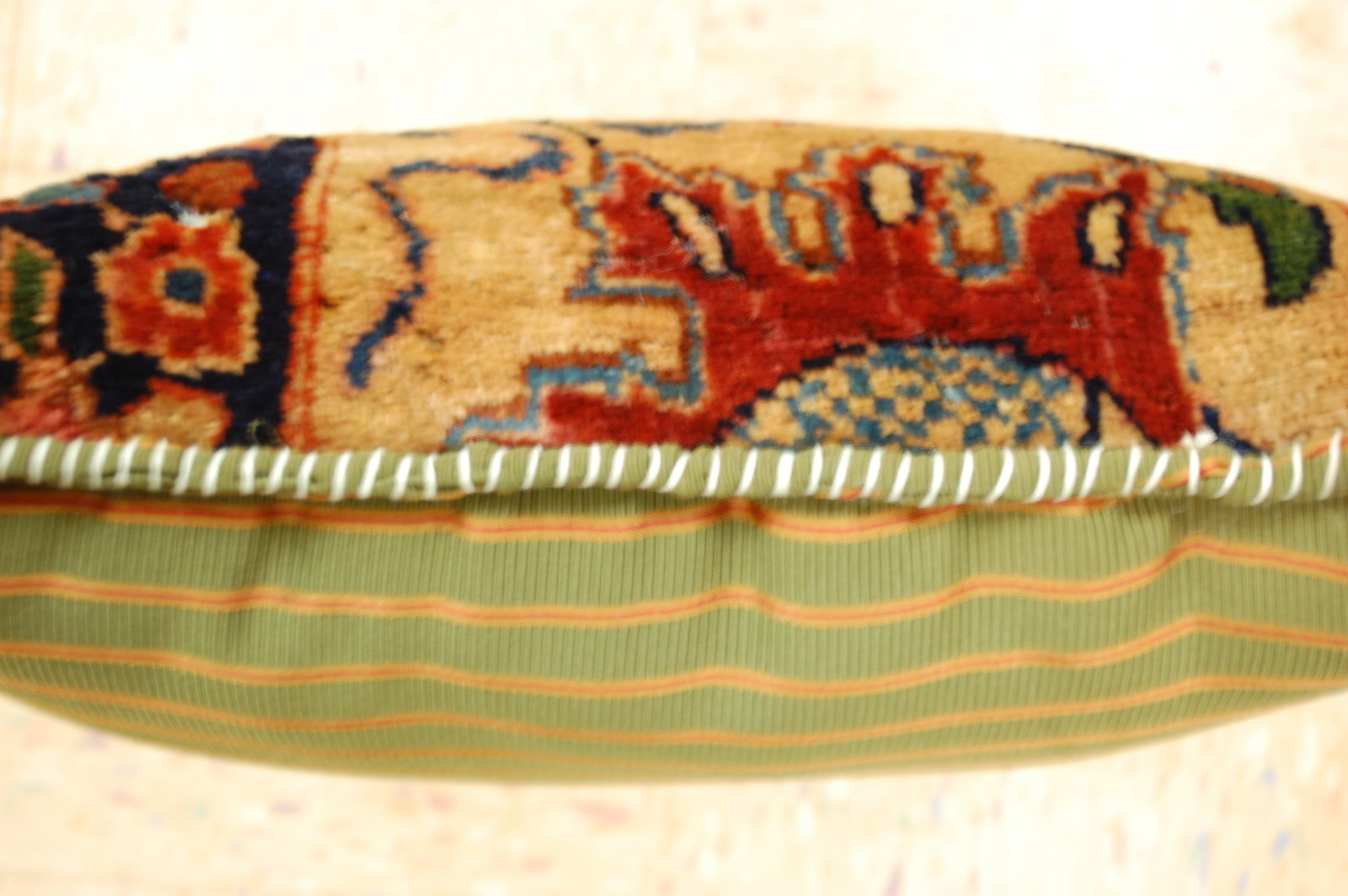 Hand-Made antique rug Pillow Cushion Rug 1'2" x 1' 8" - 4