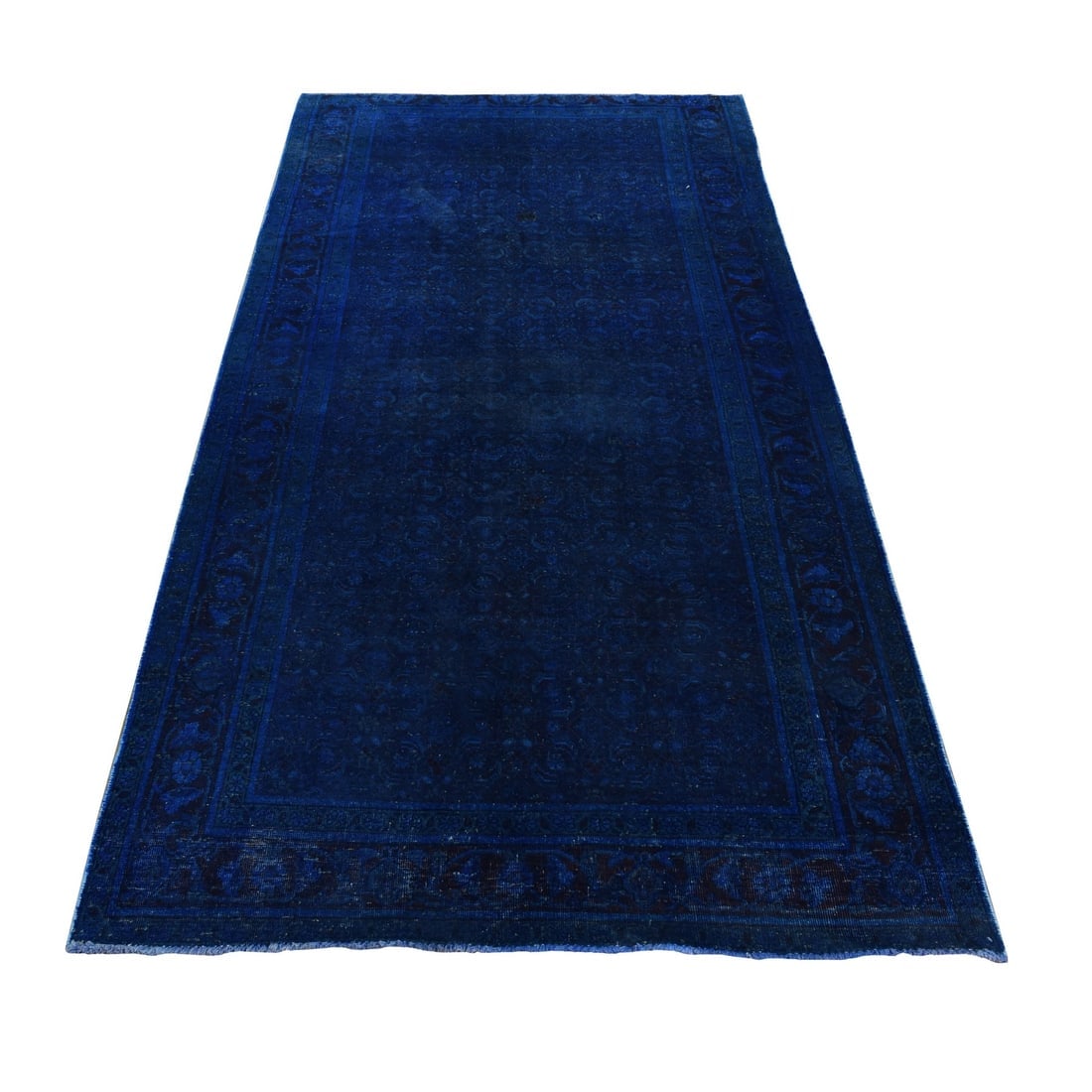 Space Cadet, Hand Knotted, Worn Wool, Persian Musel Design Runner Rug: Title: Space Cadet, Hand Knotted, Worn Wool, Persian Musel Design Runner Rug Description:This is a truly genuine one-of-a-kind. It has been Knotted for months and months in the centuries-old weaving c
