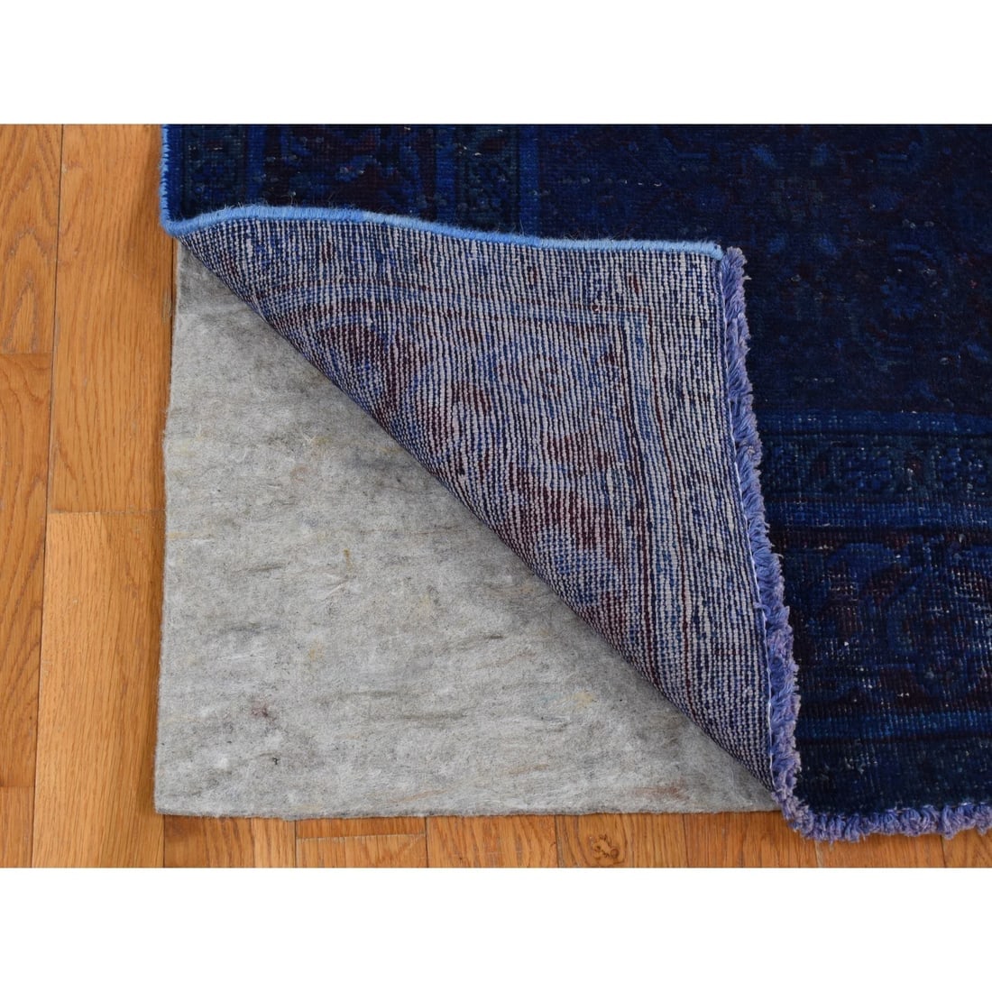 Space Cadet, Hand Knotted, Worn Wool, Persian Musel Design Runner Rug - 3