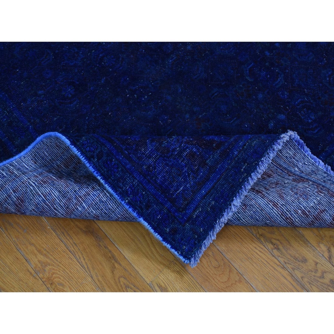 Space Cadet, Hand Knotted, Worn Wool, Persian Musel Design Runner Rug - 4