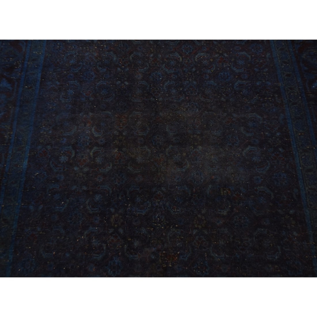 Space Cadet, Hand Knotted, Worn Wool, Persian Musel Design Runner Rug - 7