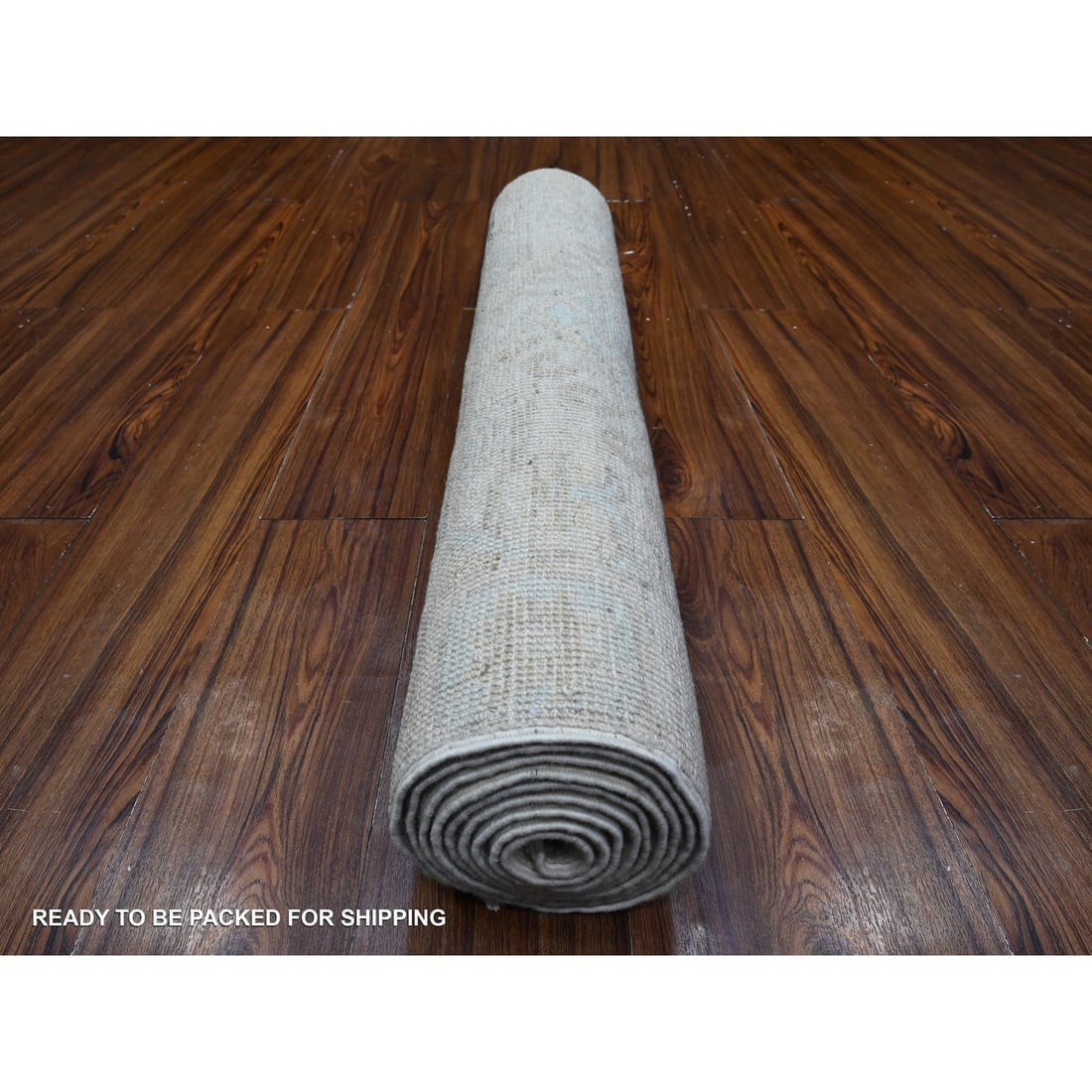 Ivory Anatolian Tribal Geometric Medallions Runner Oriental Rug - 4