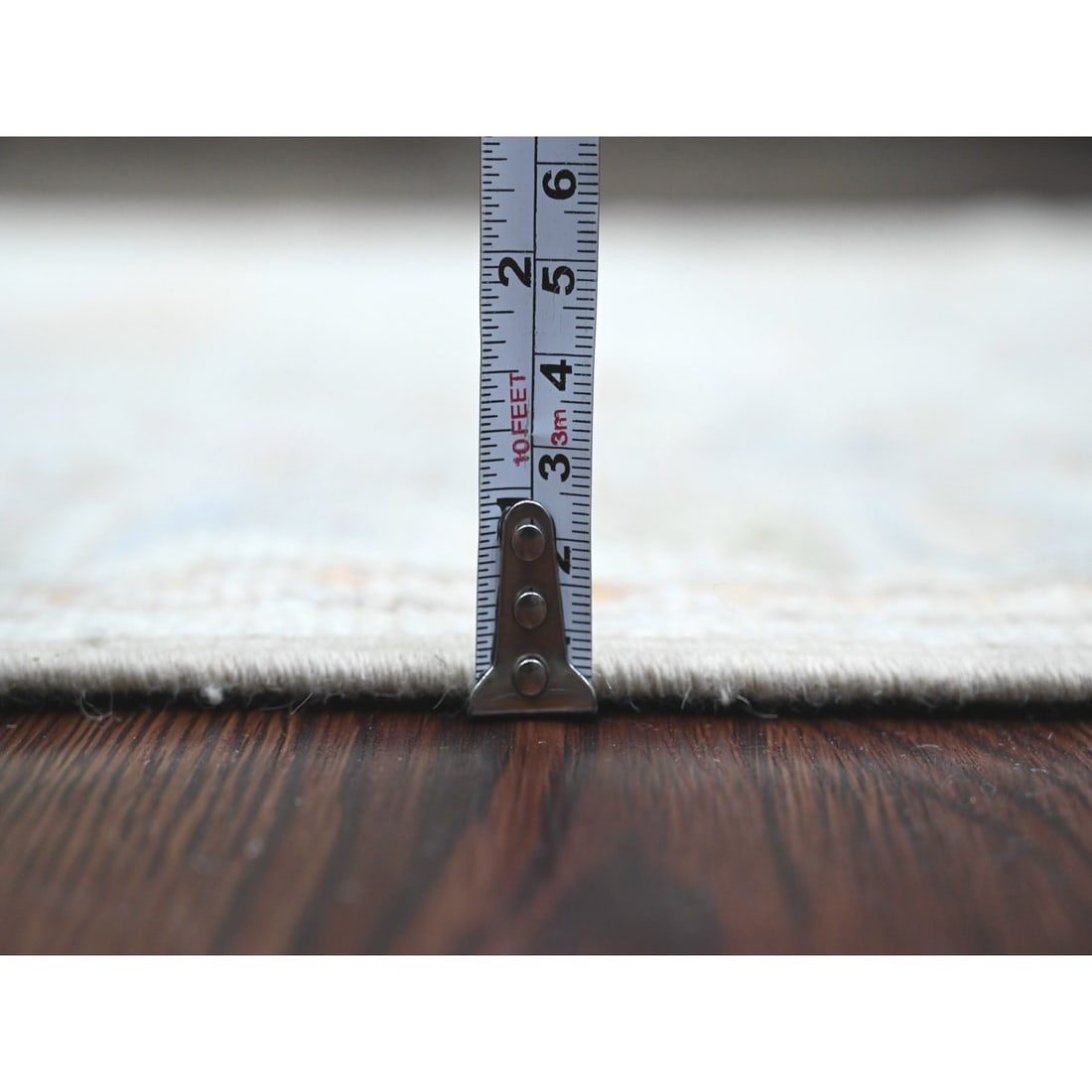 Gray Hand Knotted Afghan Angora Oushak Leaf Design All Wool Runner Rug - 5
