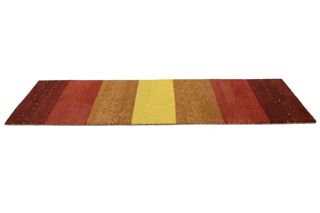 Multicolored Tribal 2'5X8'4 Indo-Gabbeh Oriental Runner Rug - 5