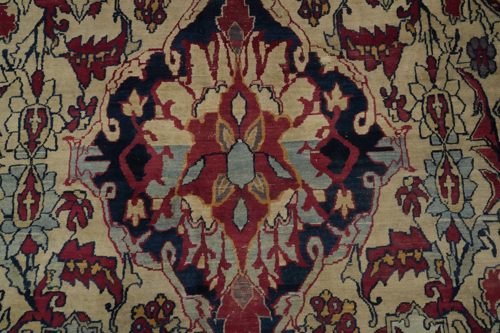 Pre-1900 Vegetable Dye Kerman Ravar Persian Area Rug 7x9 - 5
