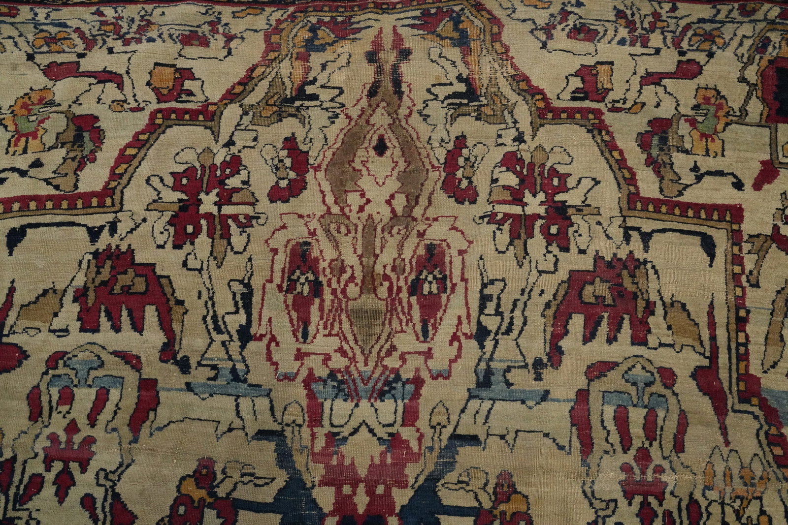 Pre-1900 Vegetable Dye Kerman Ravar Persian Area Rug 7x9 - 6