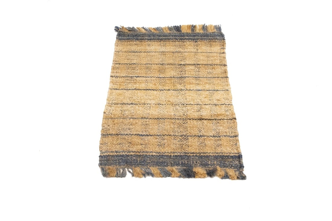 Flat-Weave Wool Jute 2X3 Sumak Modern Rug - 3