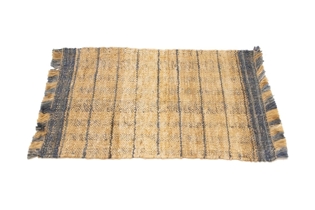 Flat-Weave Wool Jute 2X3 Sumak Modern Rug - 5