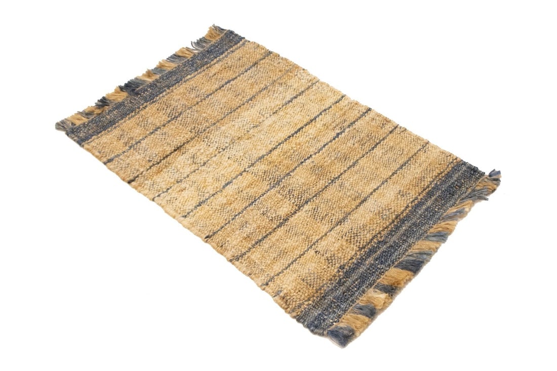 Flat-Weave Wool Jute 2X3 Sumak Modern Rug - 6