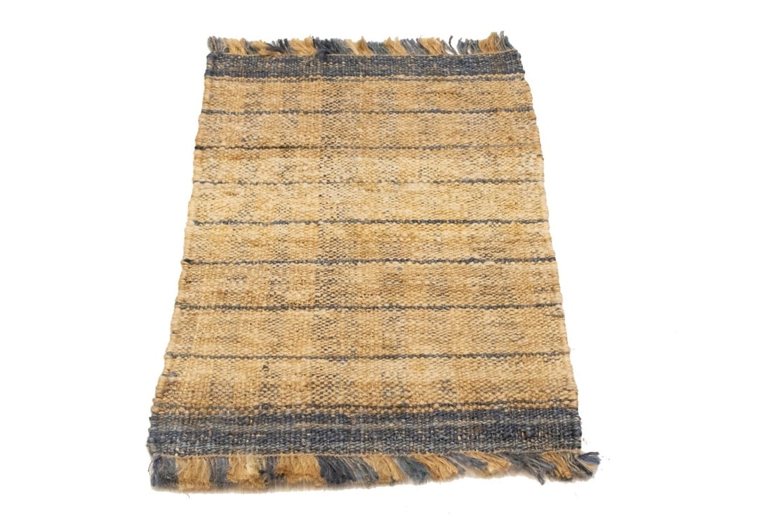 Flat-Weave Wool Jute 2X3 Sumak Modern Rug - 7