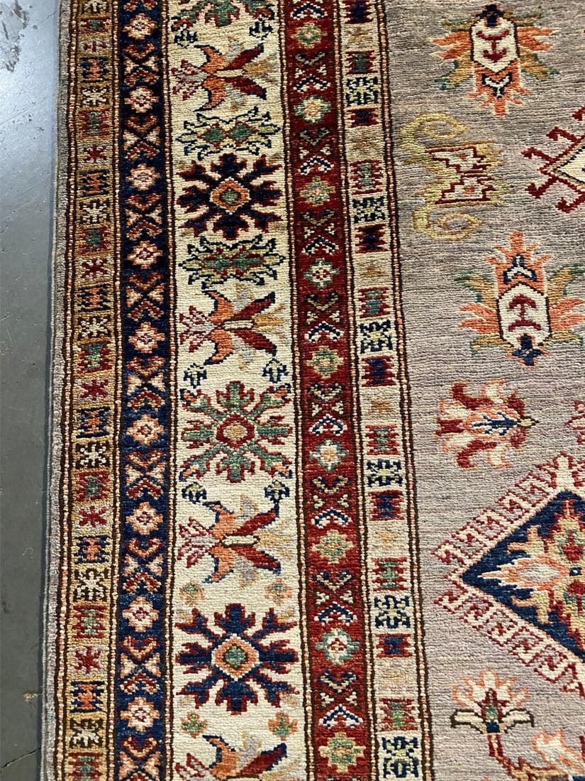 EXQUISITE FINE SUPER KAZAK RUG 5'.1"x6'.7" - 7