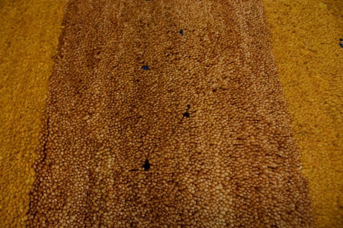 Golden Yellow Tribal 4X6 Indo-Gabbeh Oriental Rug - 6