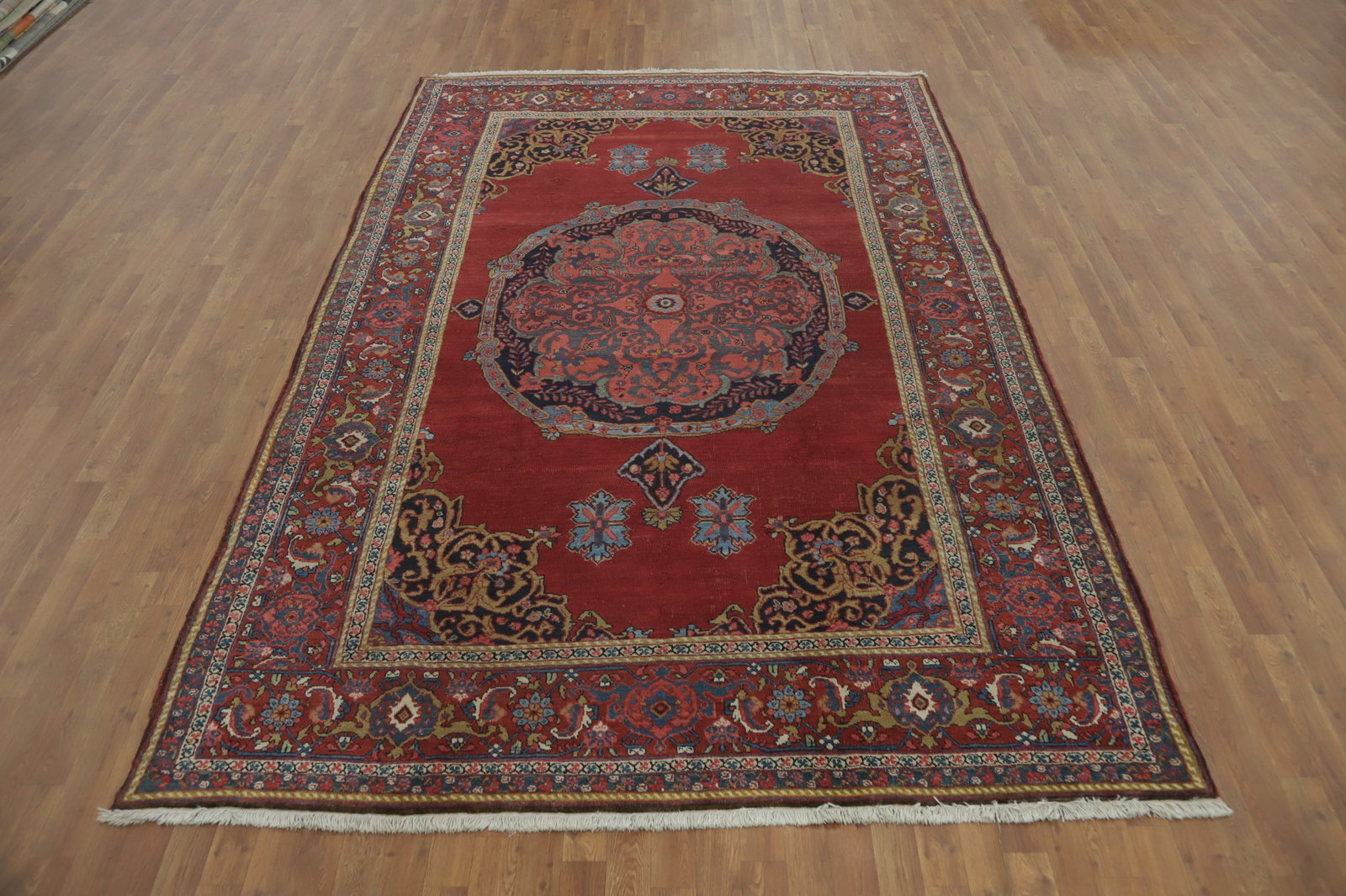 Pre-1900 Vegetable Dye Bidjar Persian Area Rug 7x11 - 2