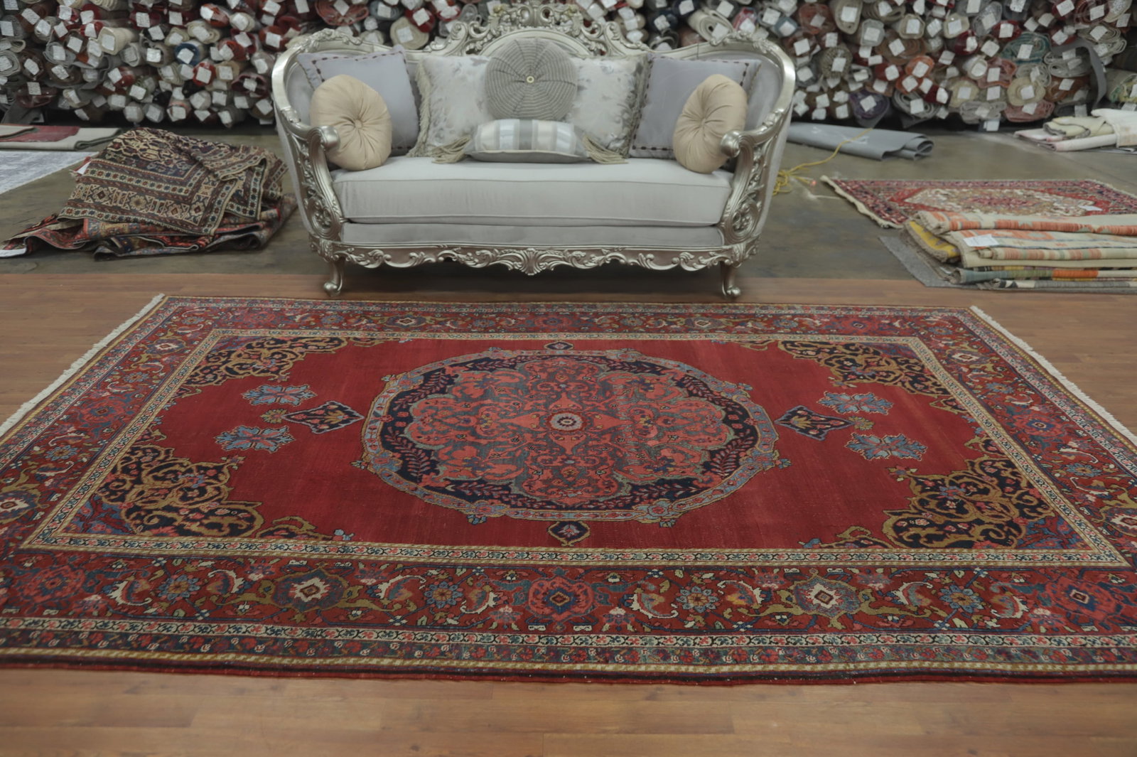 Pre-1900 Vegetable Dye Bidjar Persian Area Rug 7x11 - 3