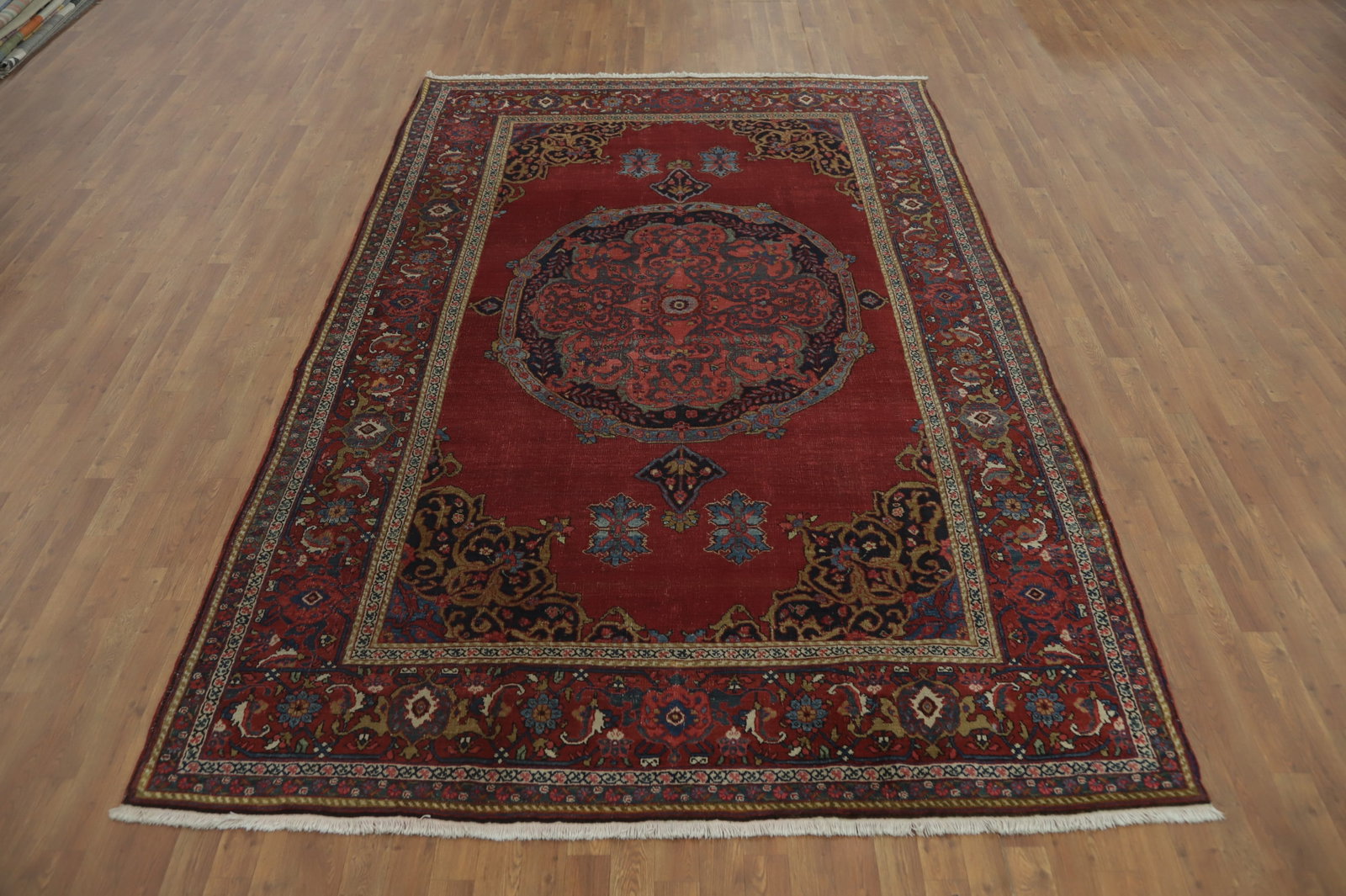 Pre-1900 Vegetable Dye Bidjar Persian Area Rug 7x11 - 4