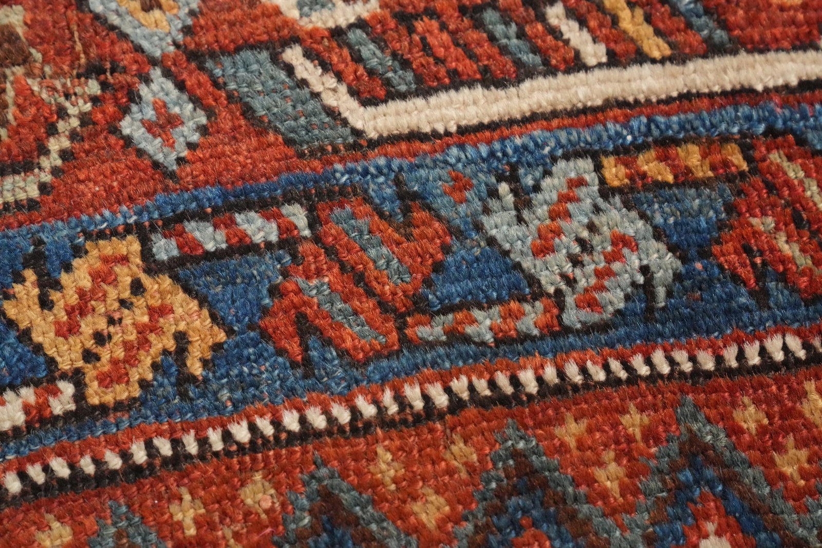 Pre-1900 Vegetable Dye Qashqai Persian Area Rug 5x9 - 10
