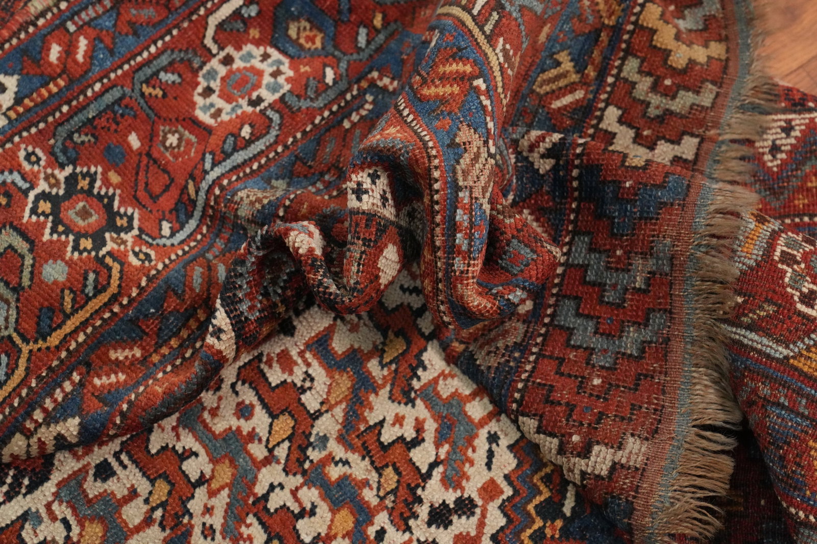 Pre-1900 Vegetable Dye Qashqai Persian Area Rug 5x9 - 14