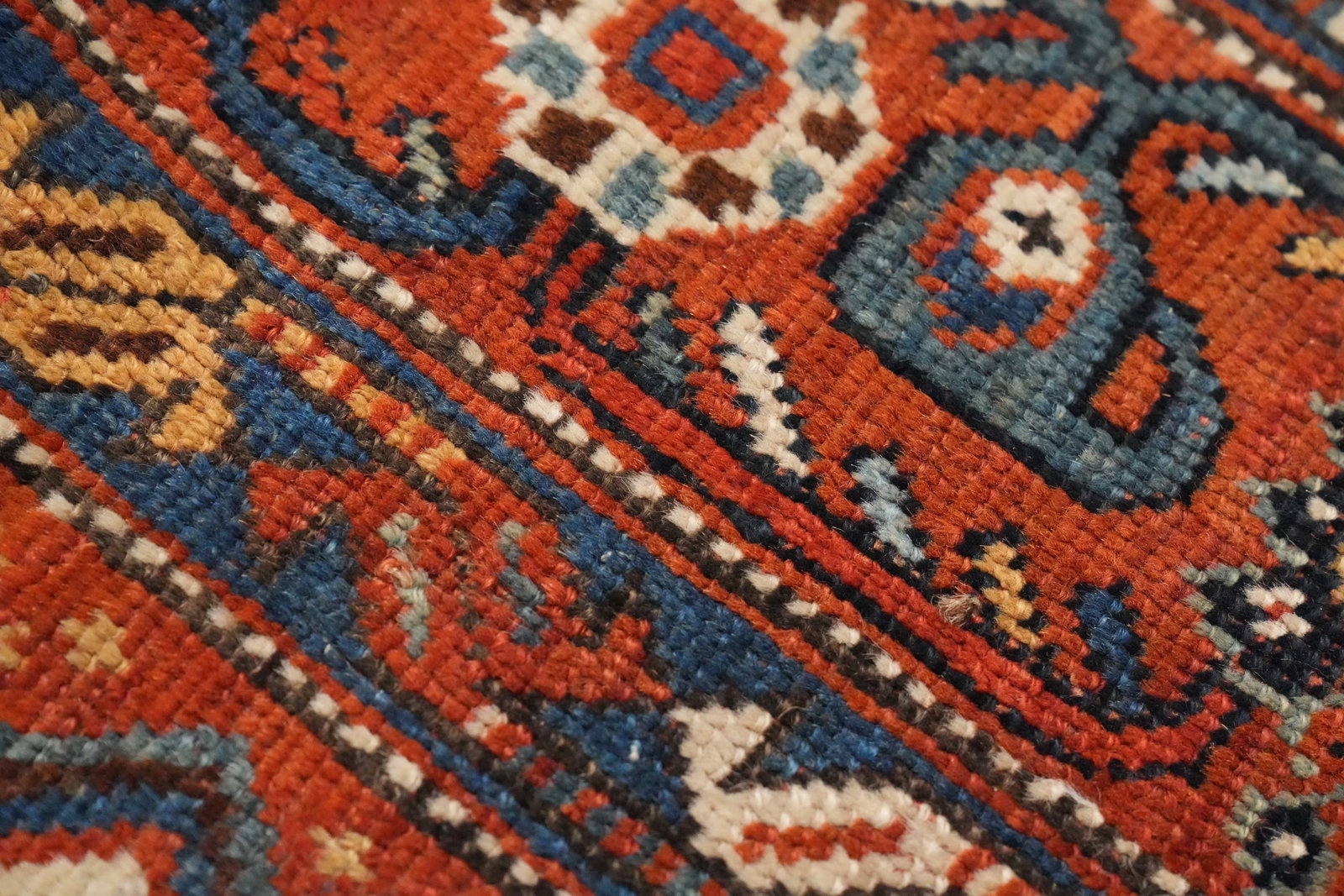 Pre-1900 Vegetable Dye Qashqai Persian Area Rug 5x9 - 9