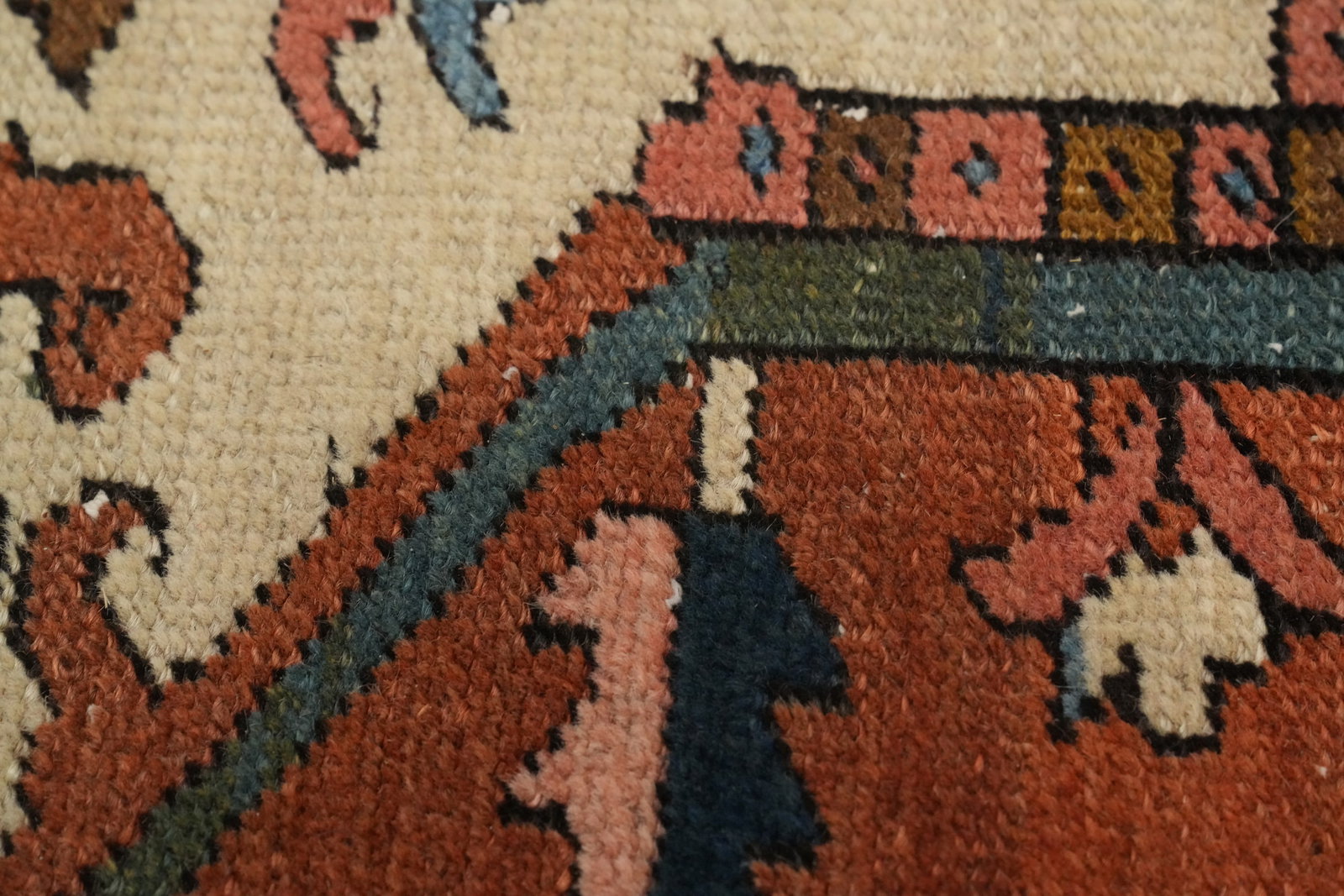 Pre-1900 Vegetable Dye Heriz Serapi Persian Large Rug 10x14 - 10