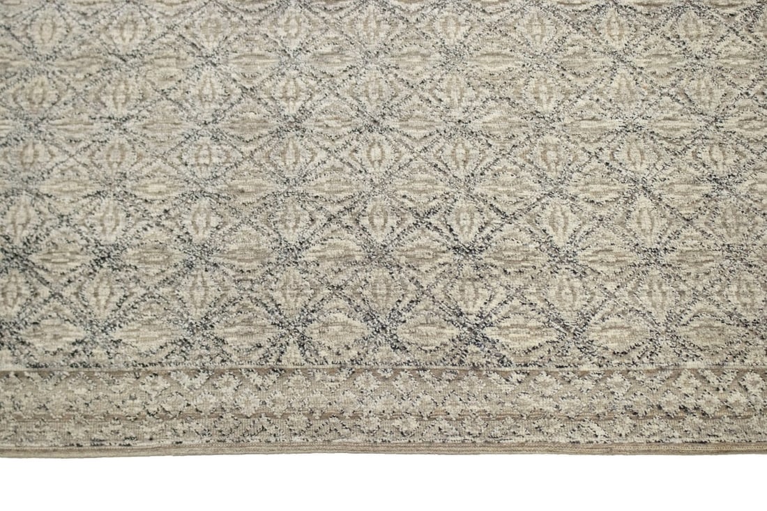 Beige Geometric 8X10 Modern Oriental Rug - 5