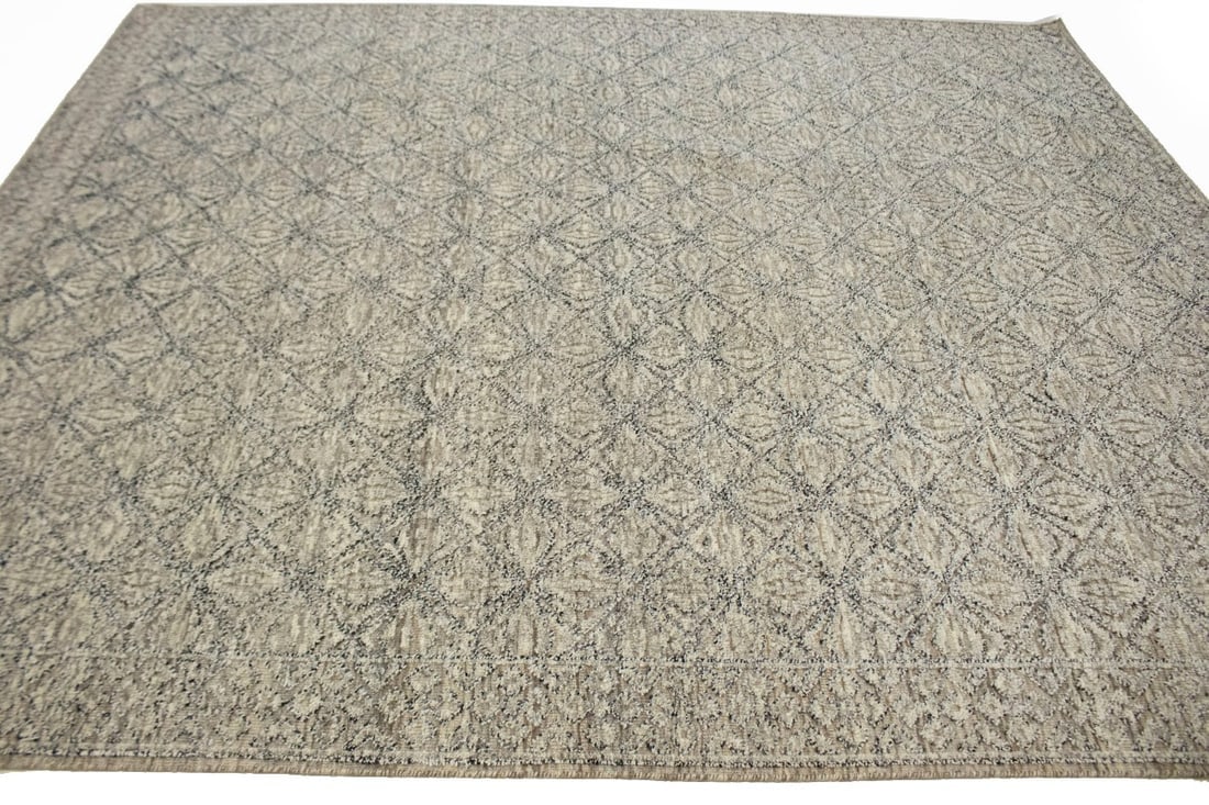 Beige Geometric 8X10 Modern Oriental Rug - 7