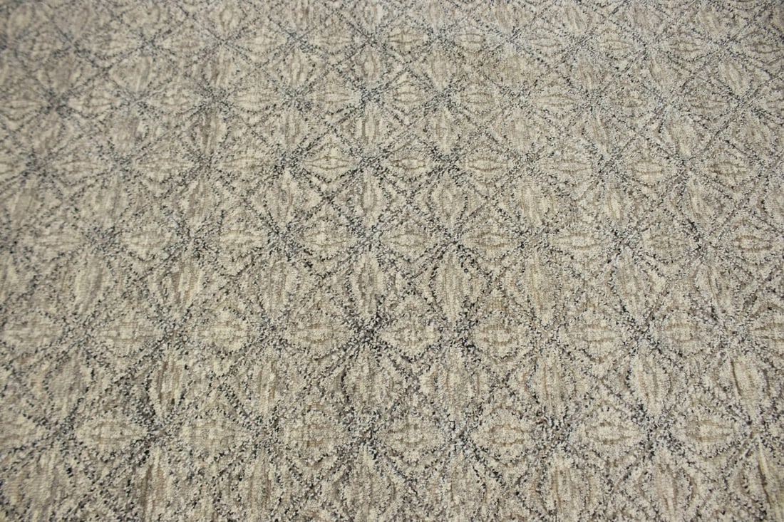 Beige Geometric 8X10 Modern Oriental Rug - 8