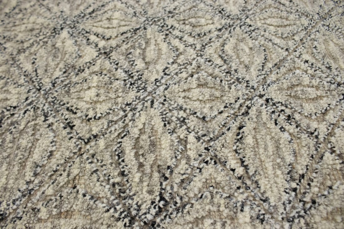 Beige Geometric 8X10 Modern Oriental Rug - 9