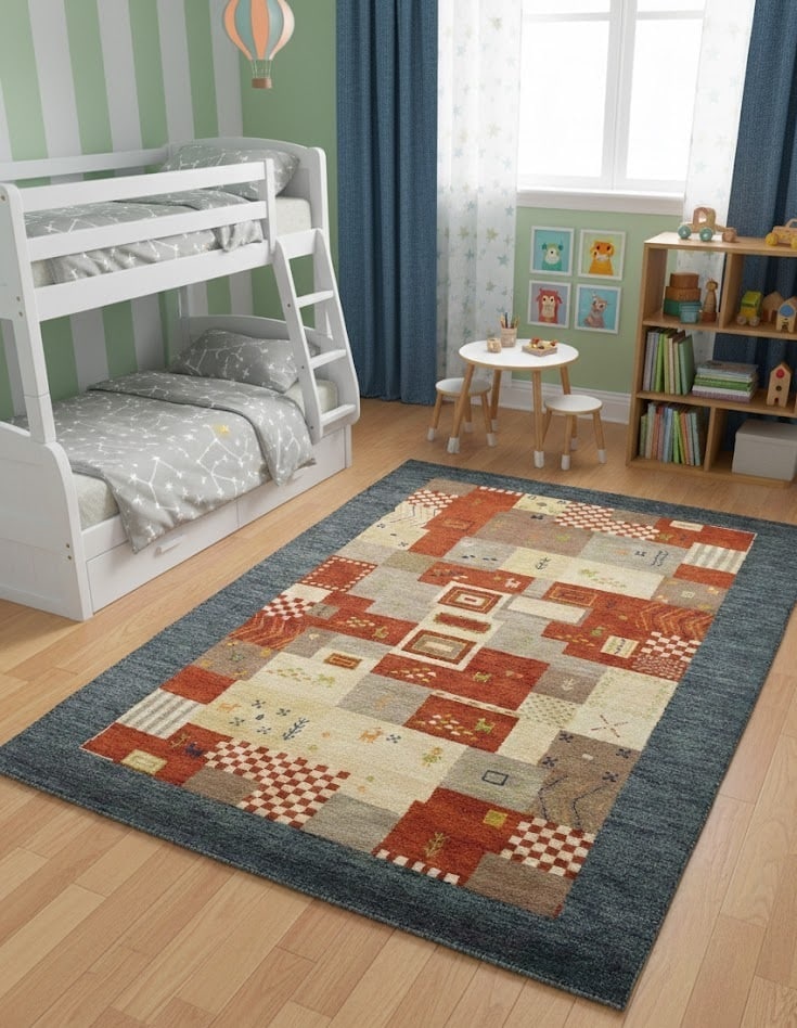 Multicolored Tribal 6X8 Indo-Gabbeh Oriental Rug - 2