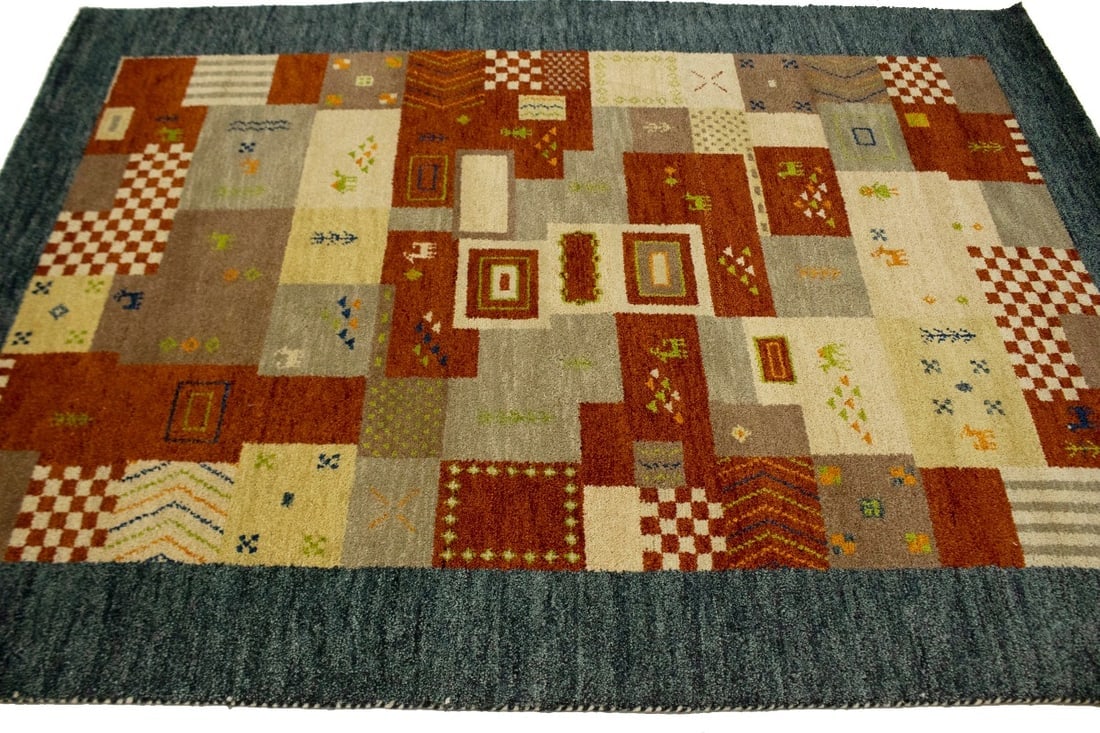 Multicolored Tribal 6X8 Indo-Gabbeh Oriental Rug - 8