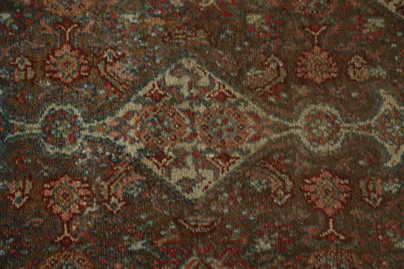 Pre-1900 Vegetable Dye Bibikabad Persian Runner Rug 3x10 - 10