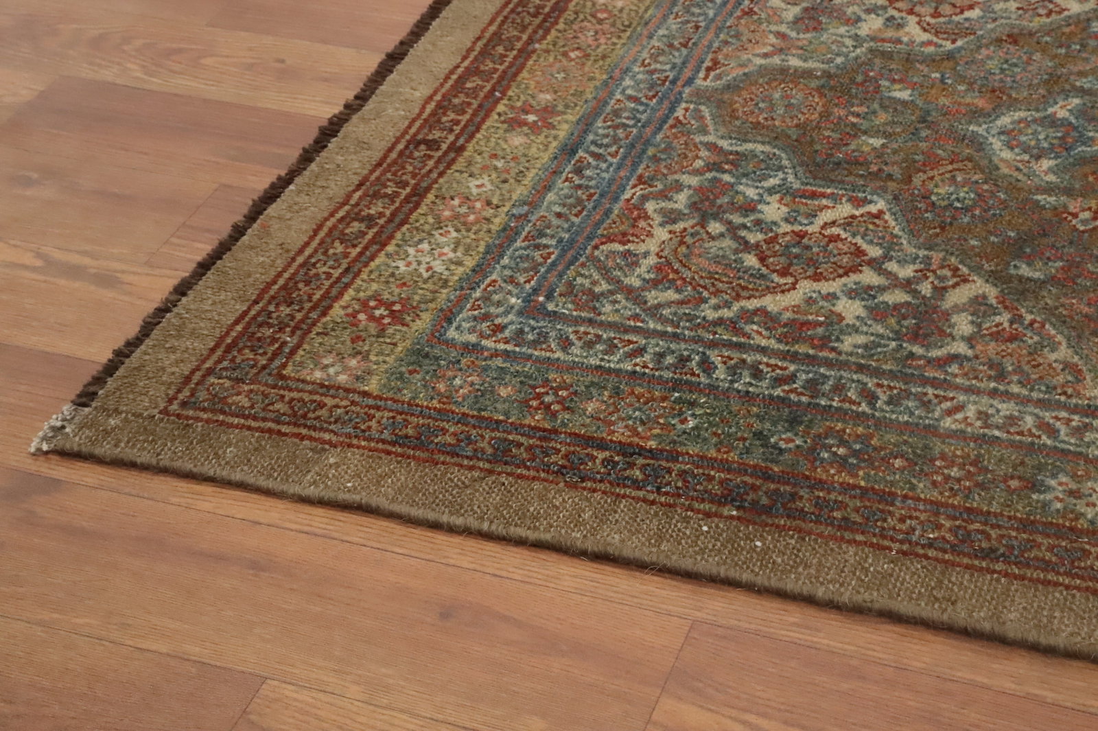 Pre-1900 Vegetable Dye Bibikabad Persian Runner Rug 3x10 - 11