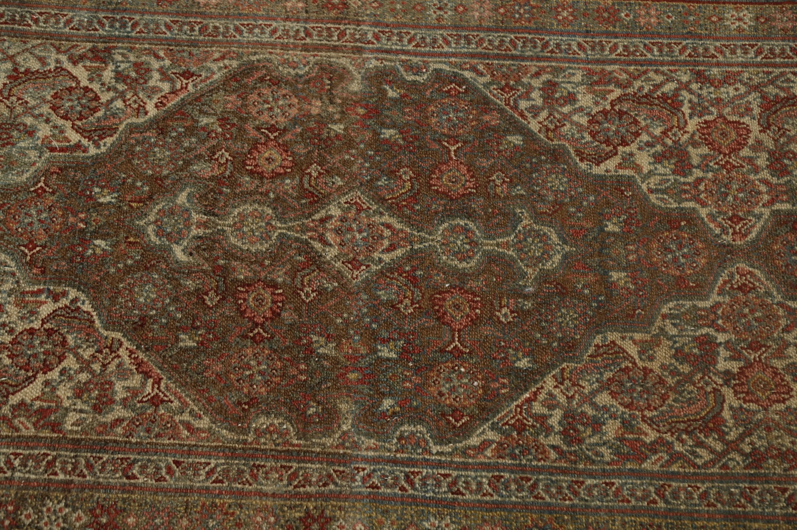 Pre-1900 Vegetable Dye Bibikabad Persian Runner Rug 3x10 - 5
