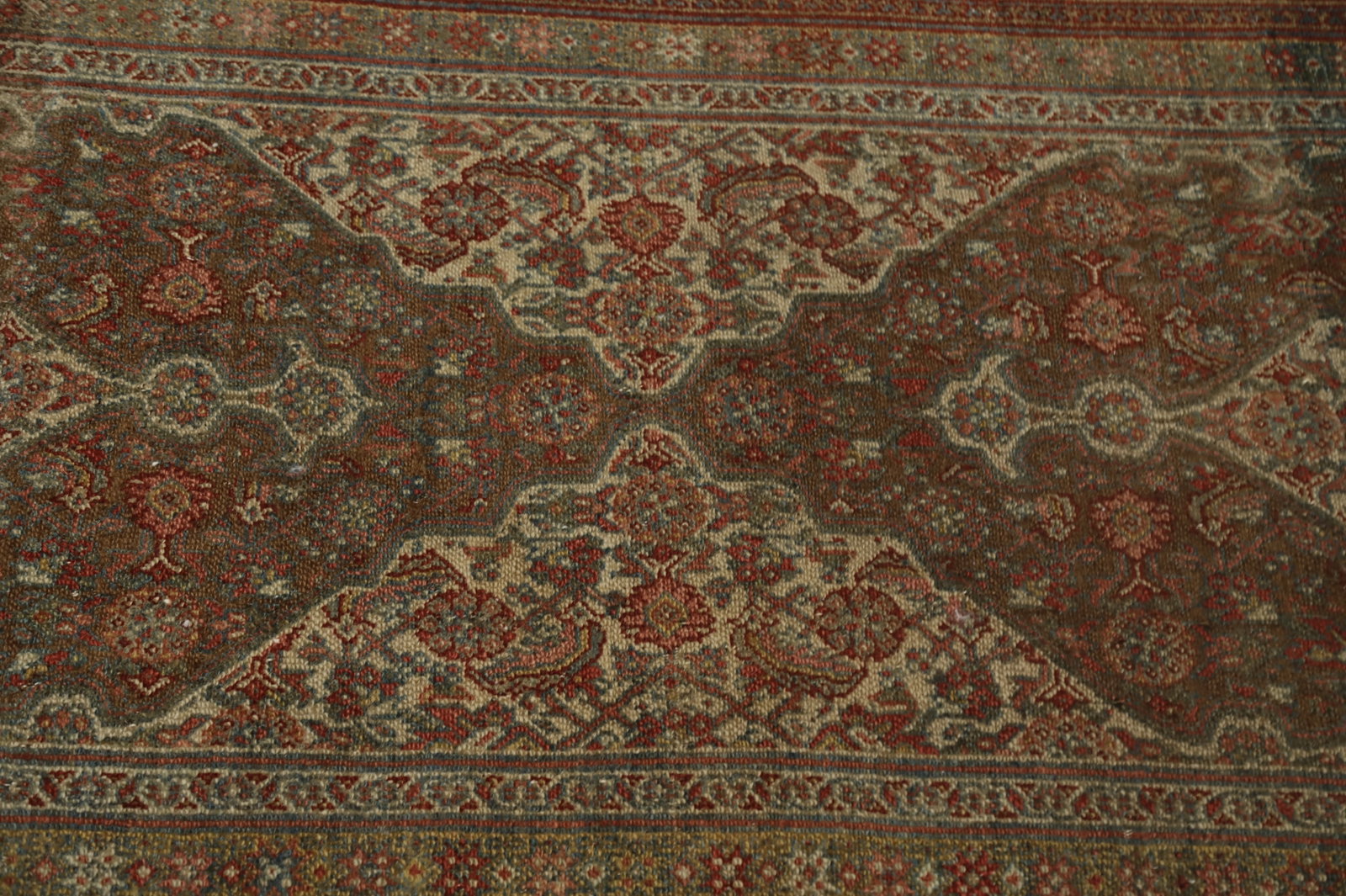 Pre-1900 Vegetable Dye Bibikabad Persian Runner Rug 3x10 - 6