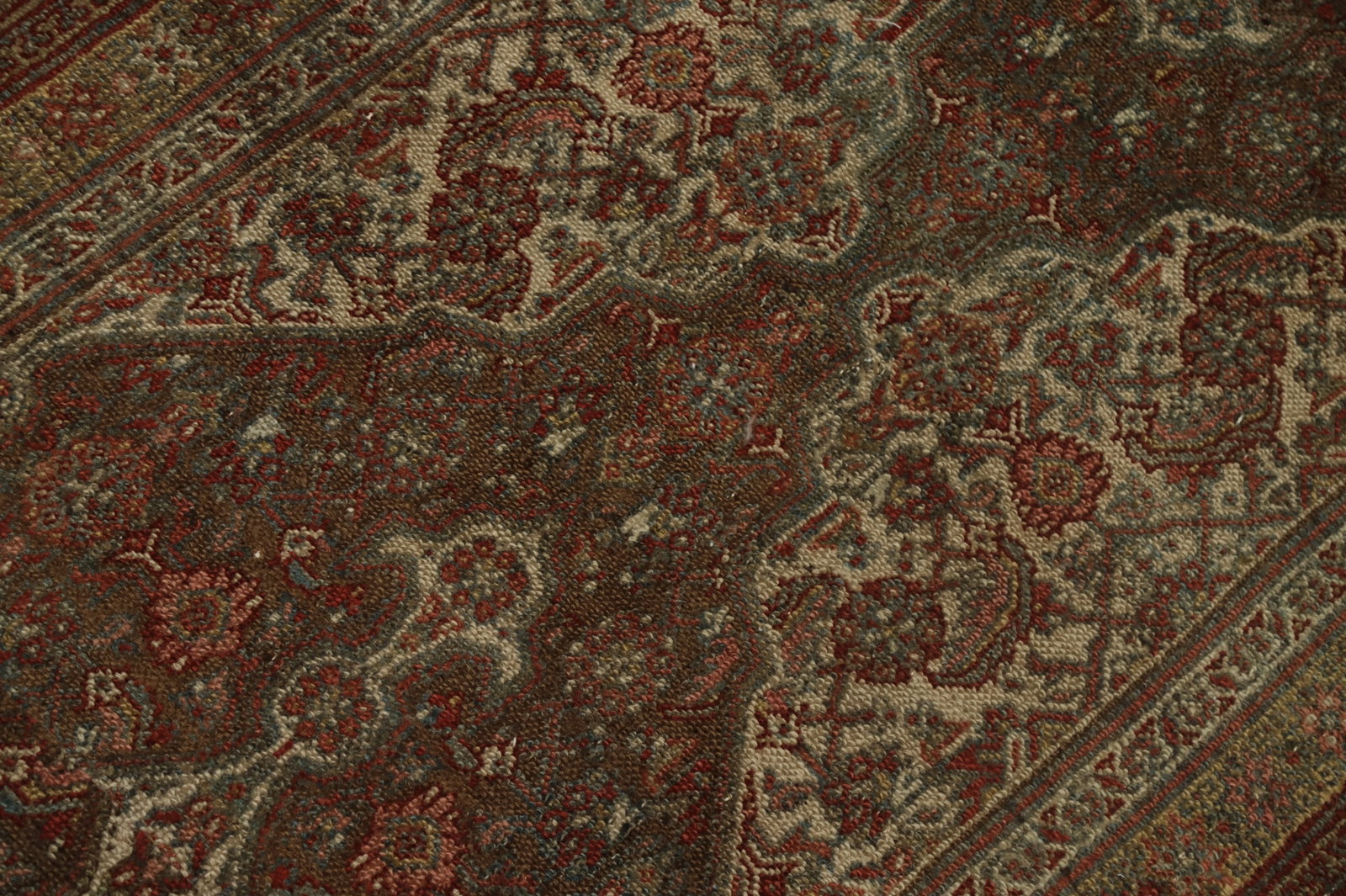 Pre-1900 Vegetable Dye Bibikabad Persian Runner Rug 3x10 - 7