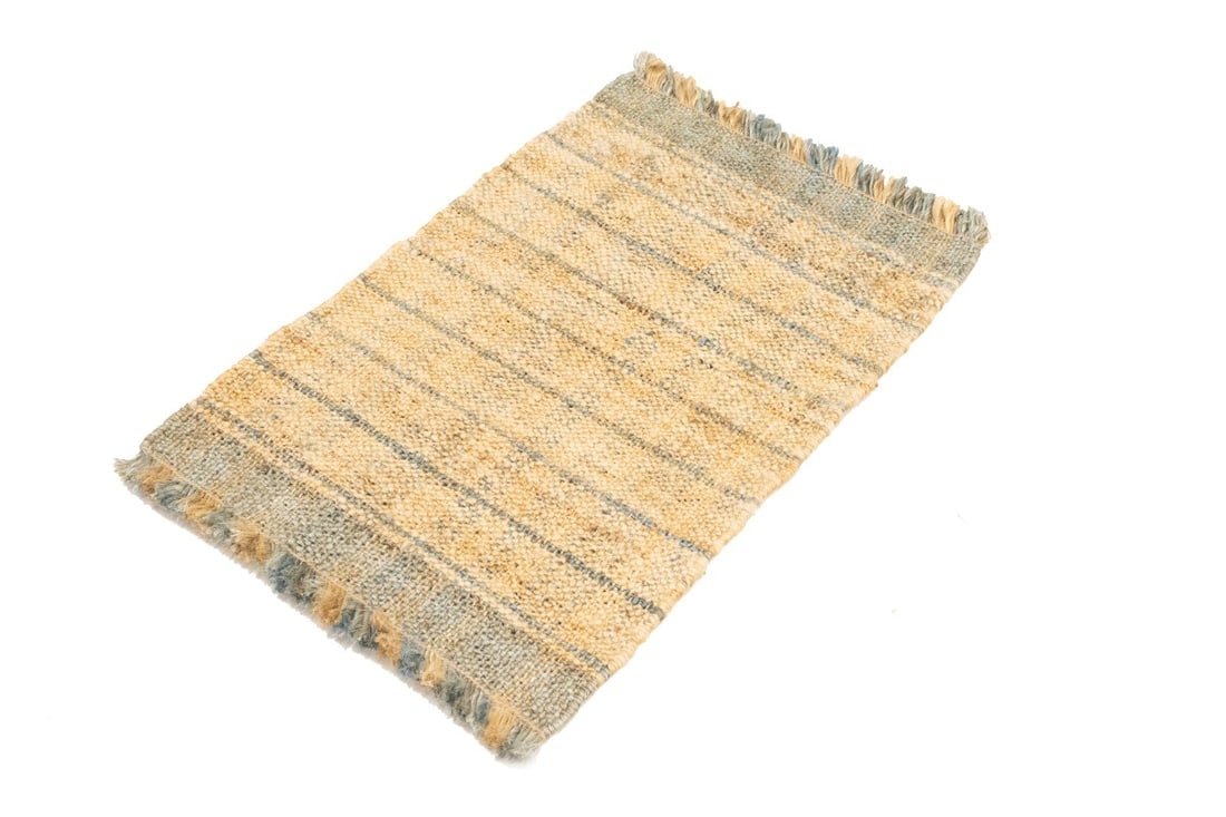 Flat-Weave Wool Jute 2X3 Sumak Modern Rug - 6