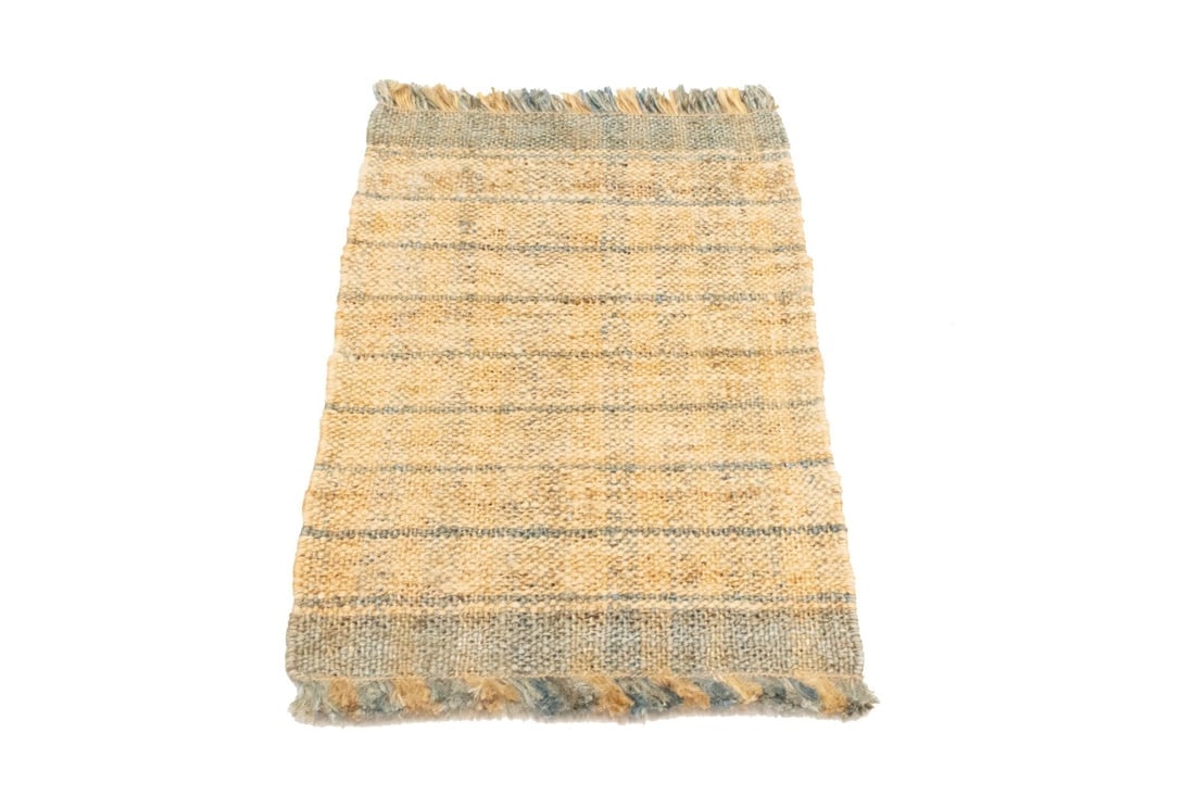 Flat-Weave Wool Jute 2X3 Sumak Modern Rug - 7