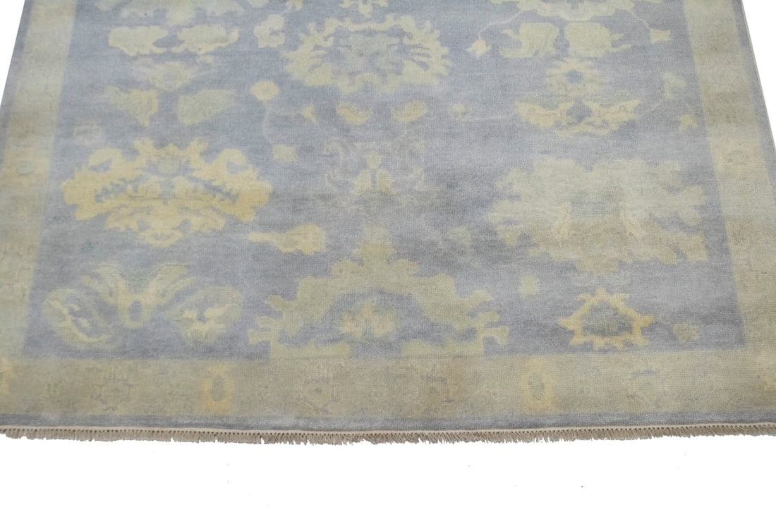 Gray Floral 8X10 Oushak Chobi Oriental Rug - 5