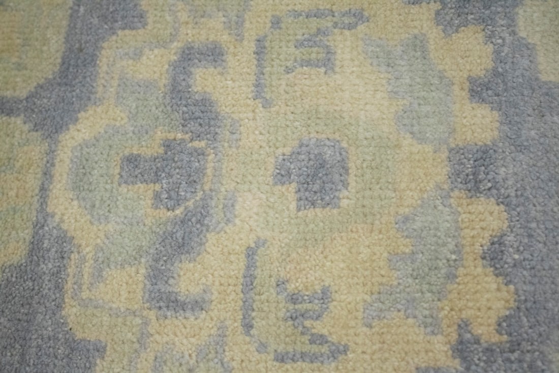 Gray Floral 8X10 Oushak Chobi Oriental Rug - 8