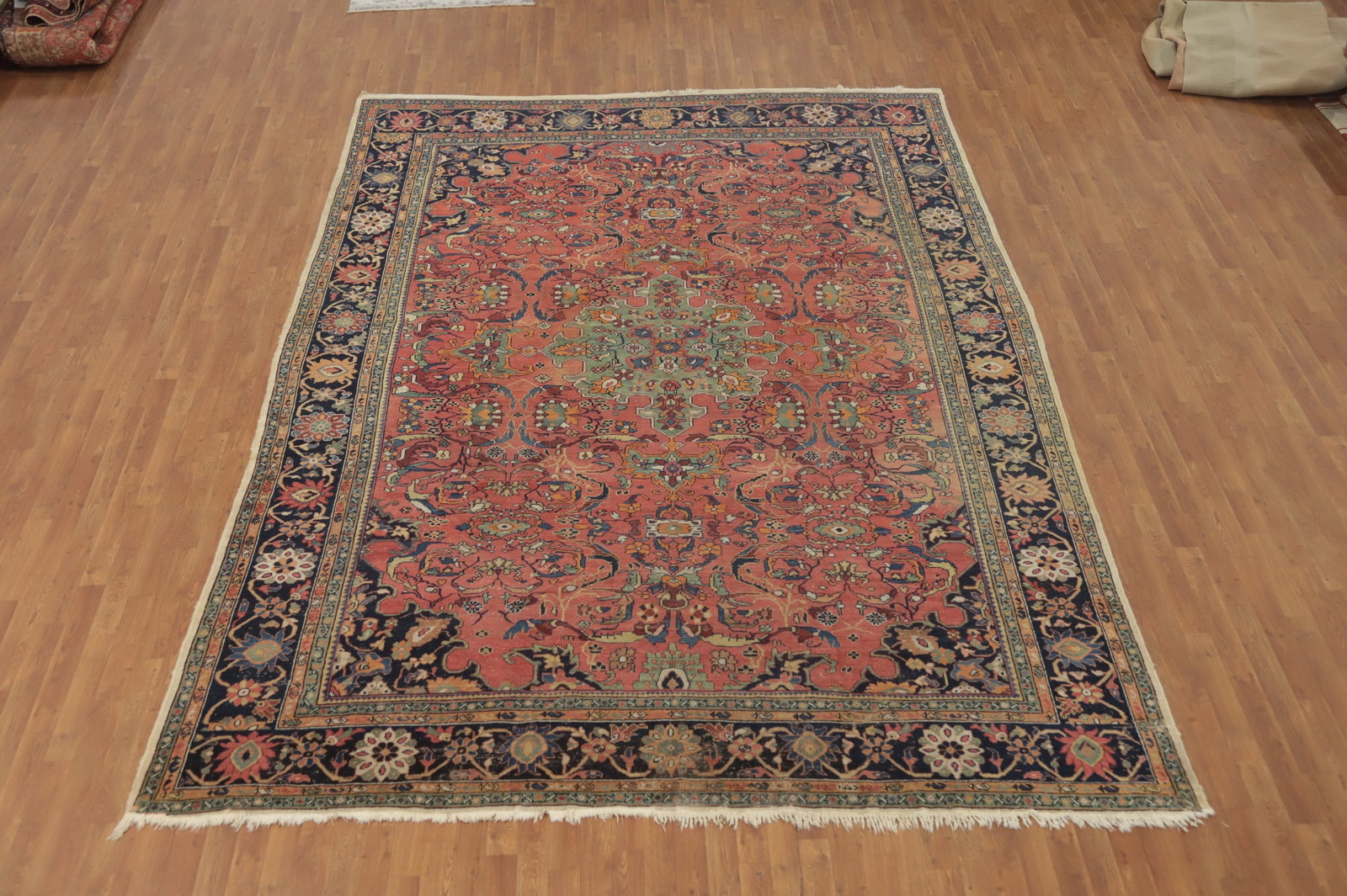 Pre-1900 Vegetable Dye Sultanabad Persian Area Rug 10x13 - 2