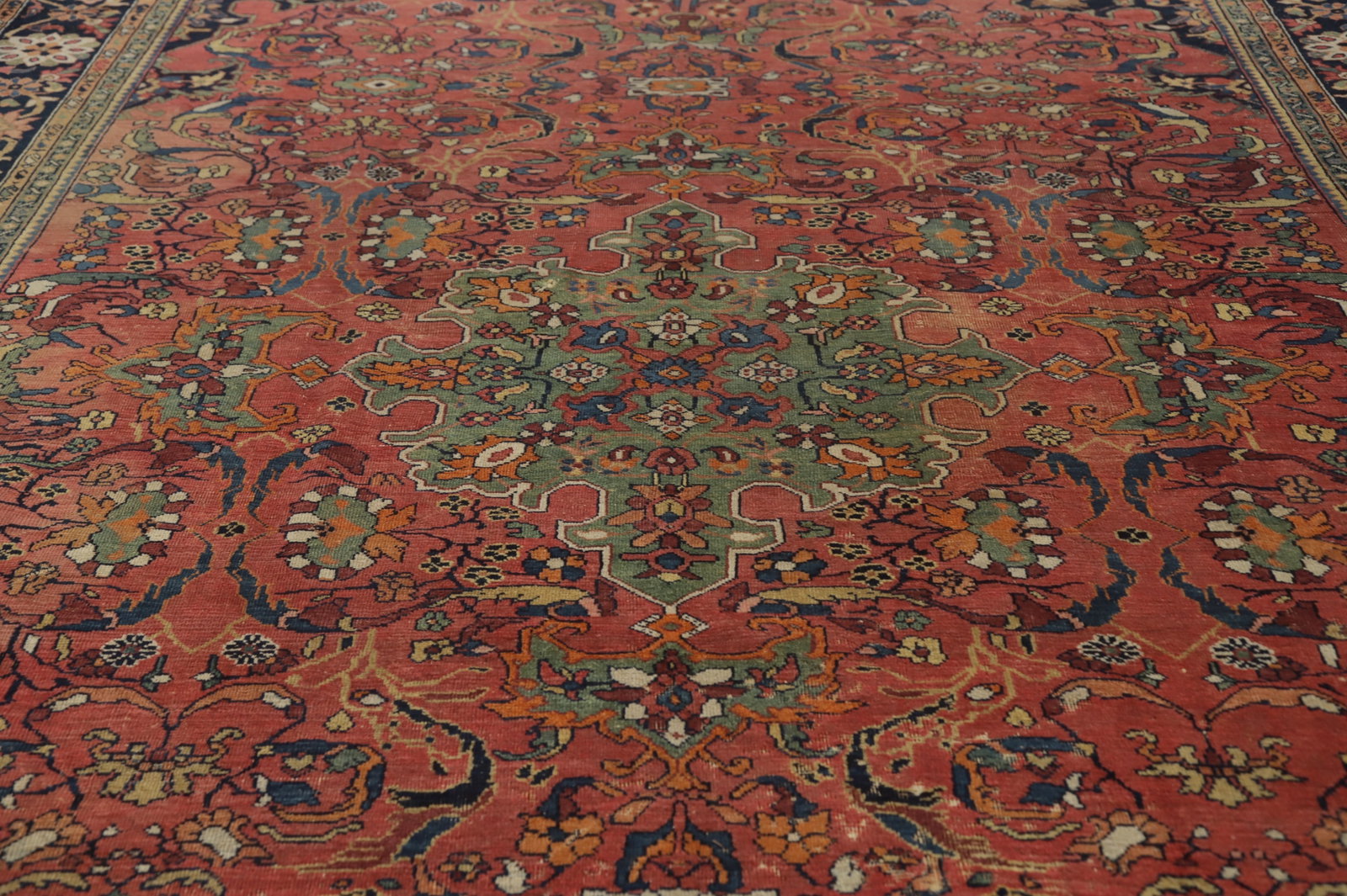 Pre-1900 Vegetable Dye Sultanabad Persian Area Rug 10x13 - 5