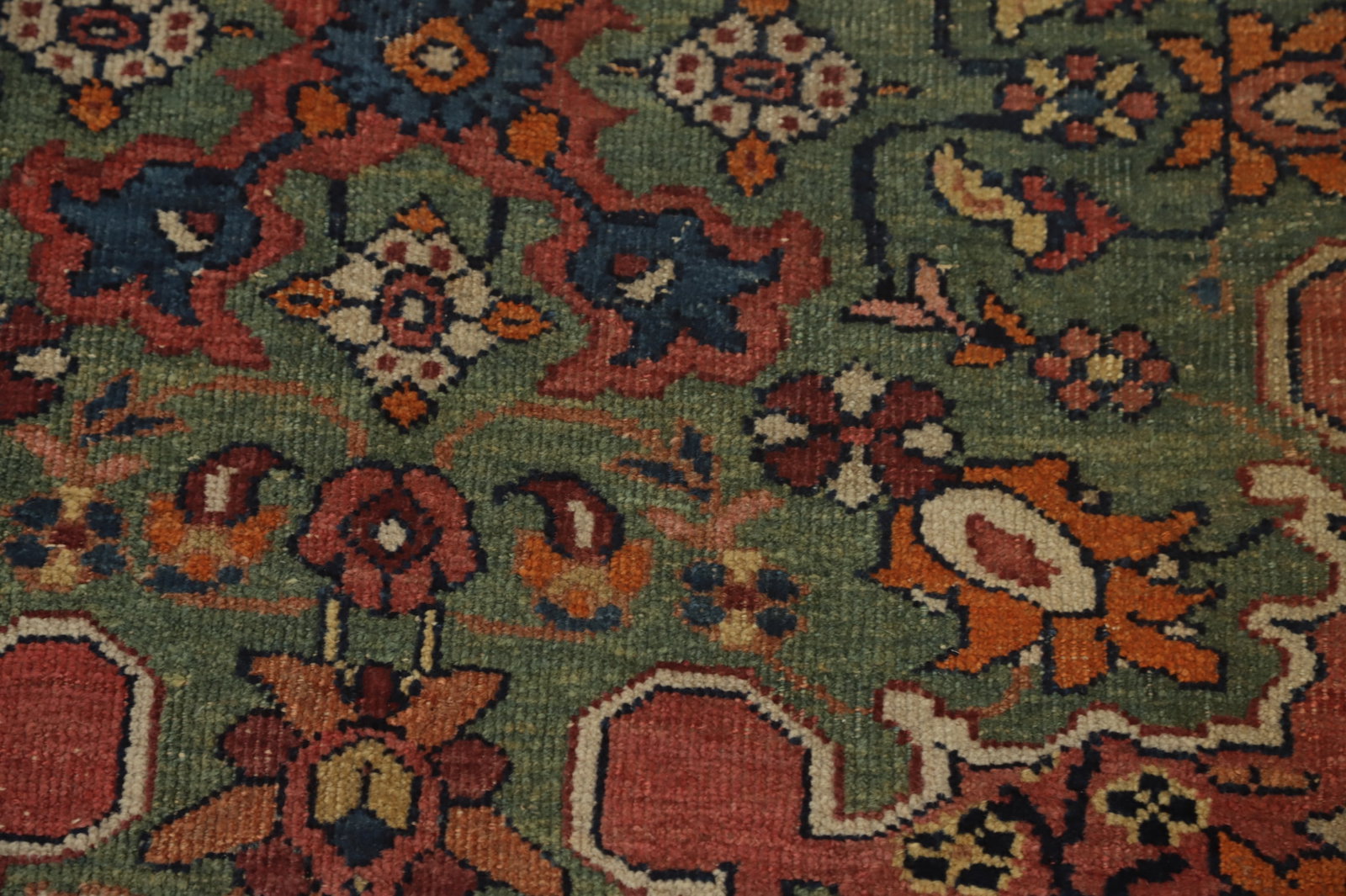 Pre-1900 Vegetable Dye Sultanabad Persian Area Rug 10x13 - 9
