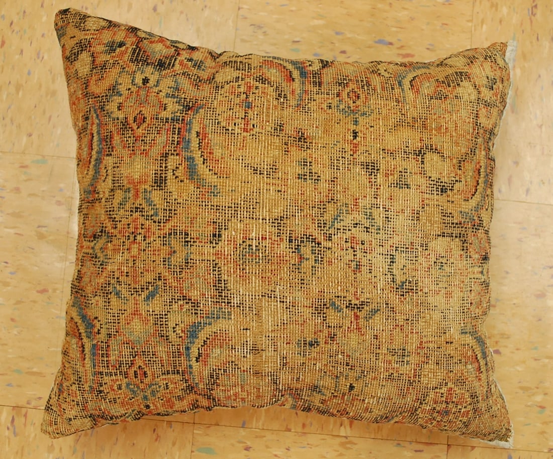 Hand-Made Pillow Cushion Rug 1'6" x 1' 8": Title:Hand-Made Pillow Cushion Rug 1'6" x 1' 8" Descritpion:Antique detailed design hand made functional_useable pillow_cushion with exact size of 1'6" x 1' 8" the pillow is filled with poly- fil prem
