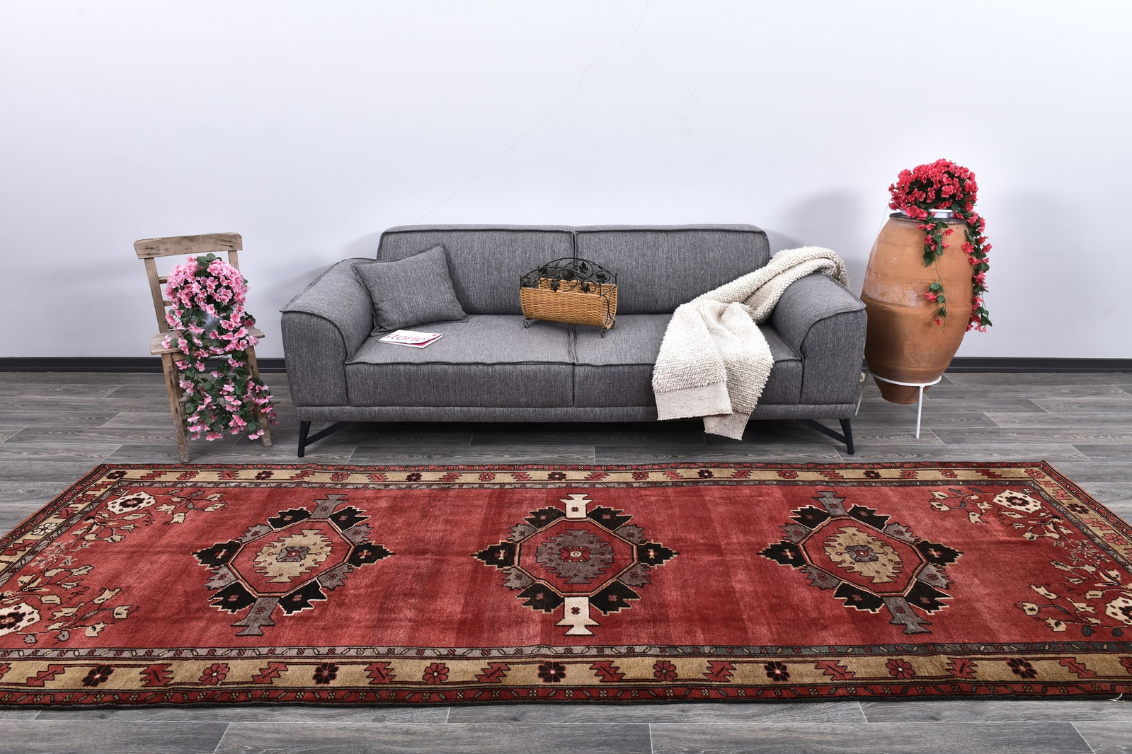 4'1'' x 12'6'' Turkish Handmade Kilim Rug - 243955 (1 of 16)