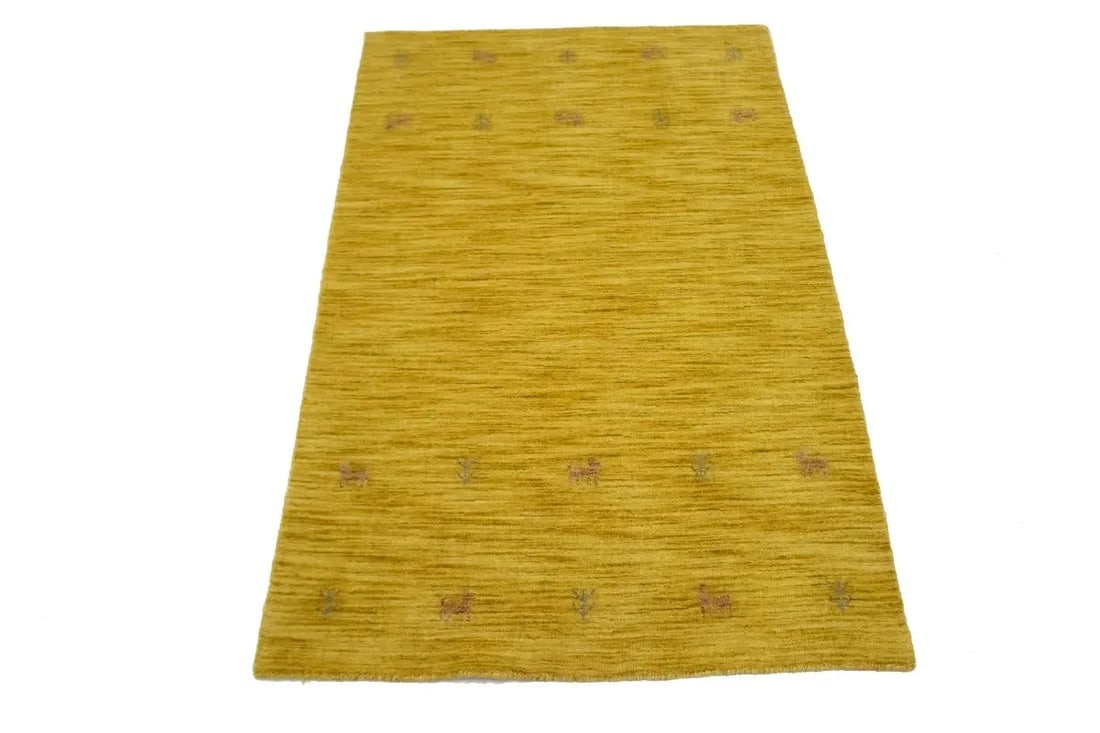 Solid Gold 3X5 Oriental Modern Rug - 5