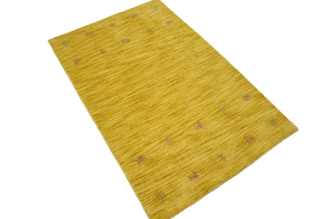 Solid Gold 3X5 Oriental Modern Rug - 6