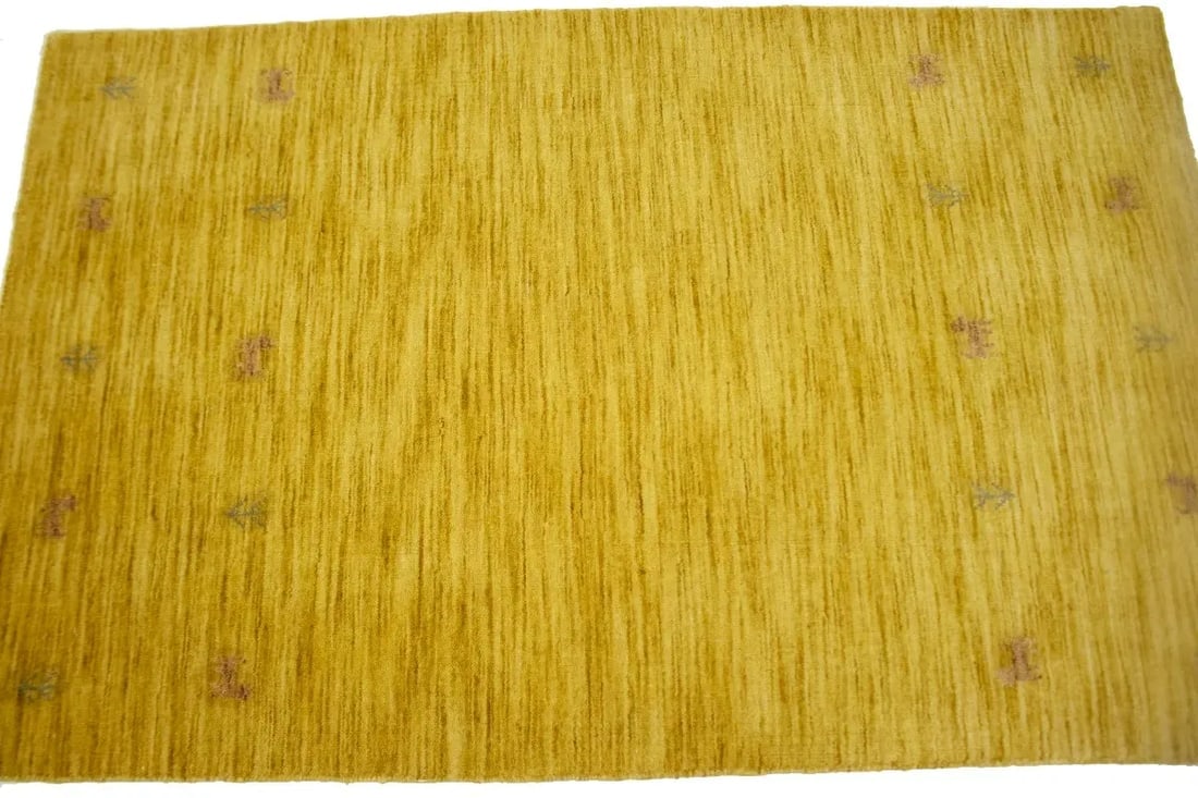 Solid Gold 3X5 Oriental Modern Rug - 7
